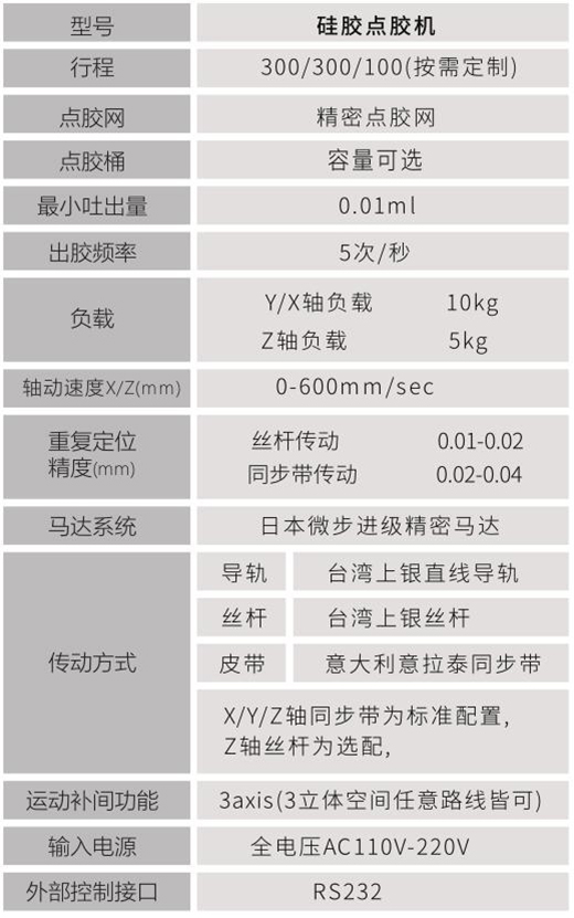 矽膠點膠機 參數
